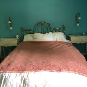 Pink Fuzzy Teddy Throw Blanket